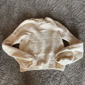 Cropped White Sweater